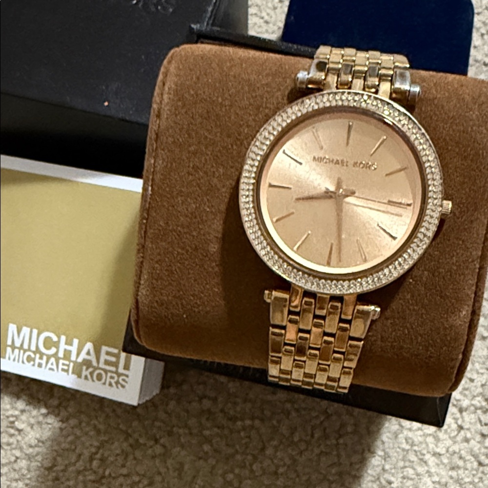 Michael Kors Rose Gold Women's Watch with Crystal Accents